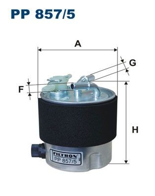 FILTRON PP 857/5 Fuel filter In-Line Filter, 10mm, 10mm