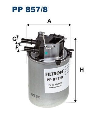 FILTRON In-Line Filter, 10mm, 10mm Height: 157,5mm Inline fuel filter PP 857/8 buy
