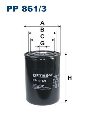 FILTRON PP 861/3 Fuel filter Spin-on Filter