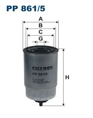 FILTRON Anschraubfilter Höhe: 153mm Kraftstofffilter PP 861/5 kaufen