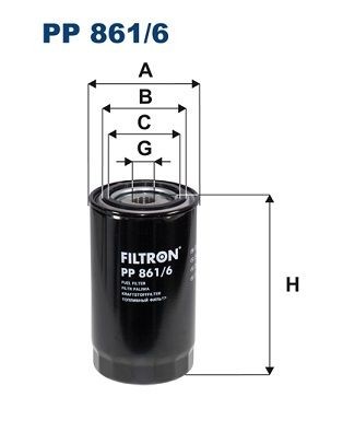 FILTRON PP 861/6 Fuel filter Spin-on Filter