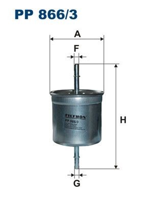 FILTRON PP 866/3 Fuel filter In-Line Filter, 8mm, 8mm
