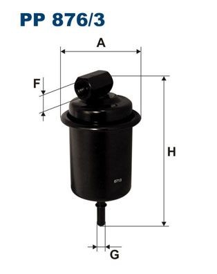 FILTRON In-Line Filter, 8mm Height: 143mm Inline fuel filter PP 876/3 buy