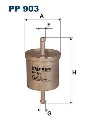 FILTRON In-Line Filter, 8mm, 8mm Height: 121mm Inline fuel filter PP 903 buy