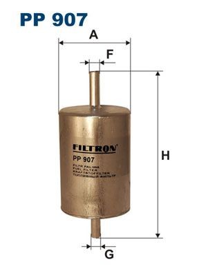 FILTRON In-Line Filter, 8mm, 8mm Height: 128mm Inline fuel filter PP 907 buy