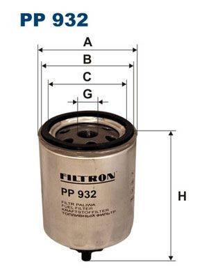 FILTRON PP 932 Fuel filter Spin-on Filter