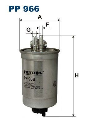 FILTRON In-Line Filter, 8mm, 8mm Height: 182mm Inline fuel filter PP 966 buy