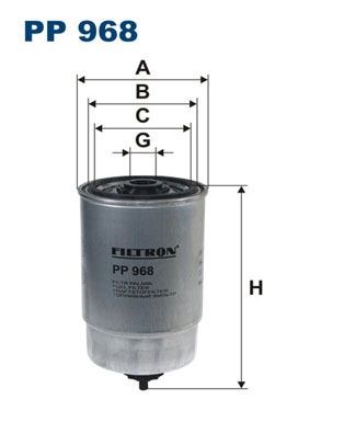 Original PP 968 FILTRON Fuel filters PEUGEOT