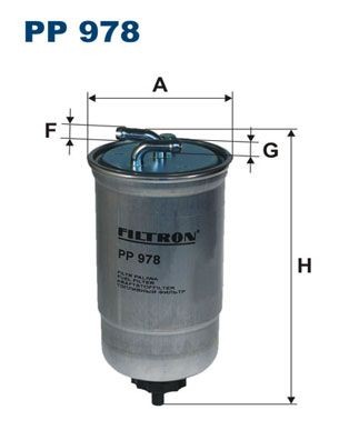 FILTRON PP 978 Fuel filter In-Line Filter, 8mm, 8mm