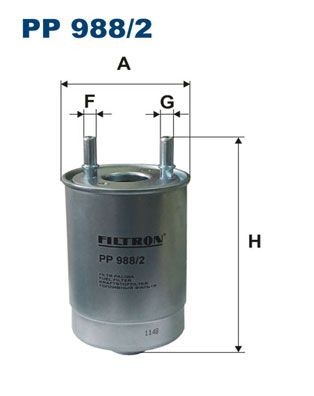 FILTRON PP988/2 Fuel filter 15411-80KA0