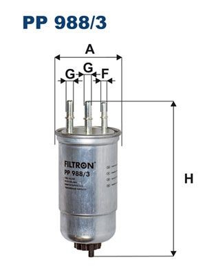 FILTRON PP 988/3 Fuel filter In-Line Filter, 8mm, 10mm