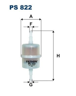 FILTRON PS822 Fuel filters In-Line Filter, 8mm, 8mm