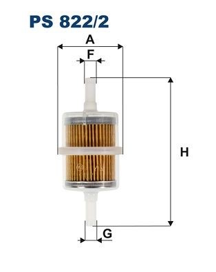 PS822/2 Fuel filter PS 822/2 FILTRON In-Line Filter, 6-8mm, 6-8mm