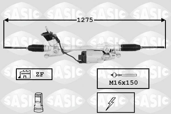 SASIC 7176063 Steering rack Electric, with axle joint, without ball joints