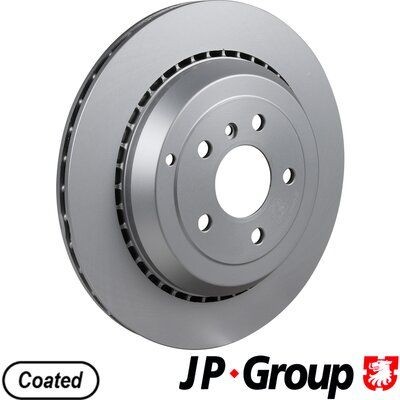 JP GROUP 1363203800 Brake disc Rear Axle, 330x22mm, 5, Externally Vented, Coated