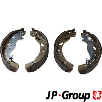 JP GROUP 1563903010 Brake Shoe Set Rear Axle, 200 x 32 mm, with lever