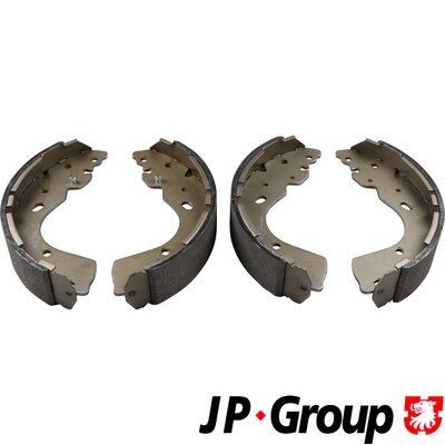 JP GROUP 4063900510 Brake Shoe Set Rear Axle, 294 x 56 mm, without lever