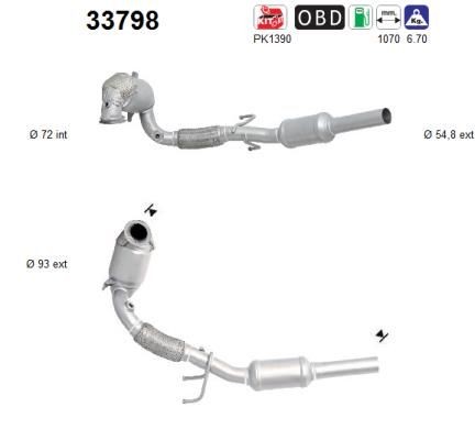AS Manifold catalytic converter Audi A1 8x new 33798