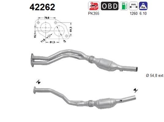 AS 42262 Exhaust Pipe 8E0 253 057 RX