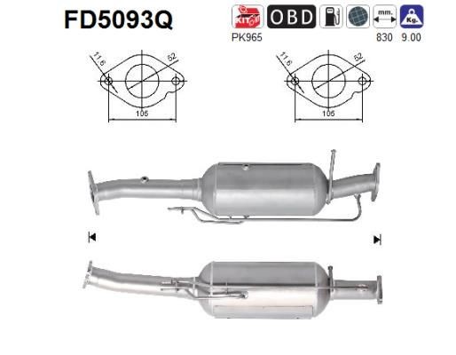 AS FD5093Q Diesel particulate filter 1699938