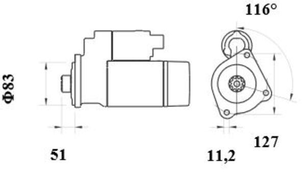 MAHLE ORIGINAL Starter motors MS 891