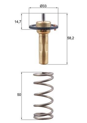 Great value for money - MAHLE ORIGINAL Engine thermostat TX 265 89D