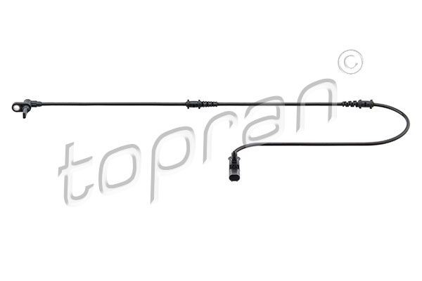 TOPRAN 115 966 ABS sensor Front Axle Left, Front Axle Right, with cable, for vehicles with ABS, Hall Sensor, 2-pin connector, 960mm, oval