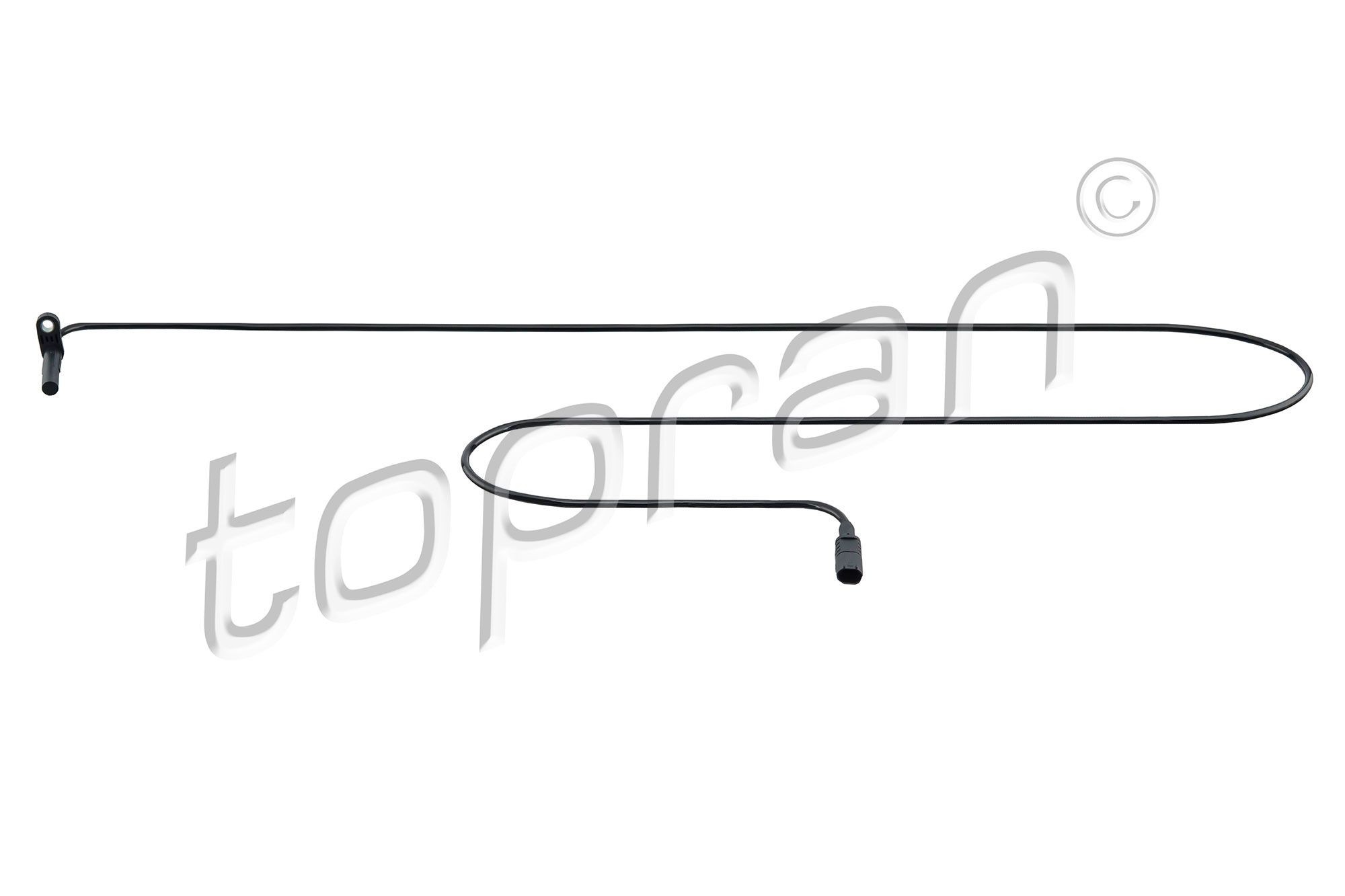 115 969 001 TOPRAN Rear Axle Left, with cable, for vehicles with ABS, Hall Sensor, 2-pin connector, 1720mm, oval Length: 1720mm, Number of pins: 2-pin connector Sensor, wheel speed 115 969 buy