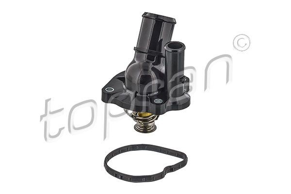 TOPRAN 305 137 Engine thermostat Opening Temperature: 82°C, with seal, with housing, Synthetic Material Housing