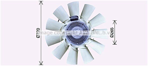 PRASCO DFF083 Fan, radiator D1: 265 mm