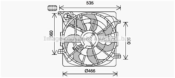 PRASCO D1: 466 mm, with radiator fan shroud Cooling Fan HY7574 buy