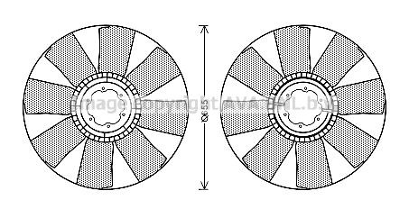 PRASCO IVB122 Fan Wheel, engine cooling 9845 8607