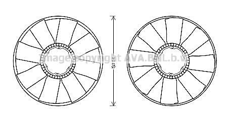 PRASCO IVB123 Fan Wheel, engine cooling 99450016
