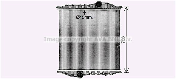PRASCO Aluminium, 648 x 639 x 58 mm, Brazed cooling fins Radiator ME2313N buy