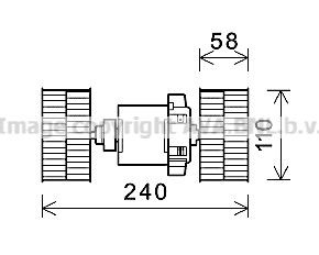 PRASCO ME8288 Heater blower motor A003 830 0508