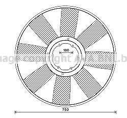 PRASCO MEB274 Fan, radiator 003 205 3606
