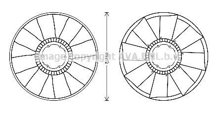 PRASCO MEB283 Fan Wheel, engine cooling 003 205 01 06