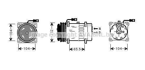 PRASCO MFK003 Air conditioning compressor 3779466M1