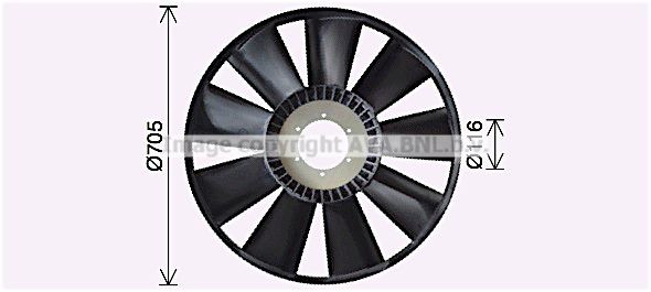 PRASCO MNB117 Fan Wheel, engine cooling Plastic