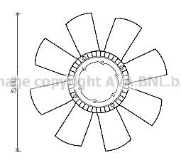 PRASCO REB110 Fan Wheel, engine cooling 5010 315 993