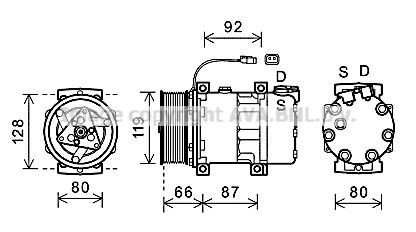 SCAK040 PRASCO Klimakompressor SCANIA P,G,R,T - series