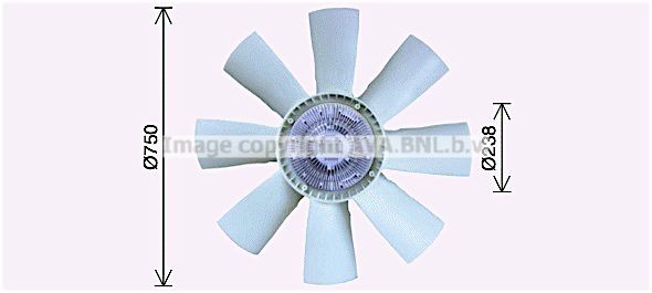 PRASCO SCF056 Fan, radiator D1: 238 mm