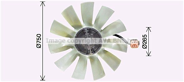 PRASCO SCF069 Fan, radiator 2035 611