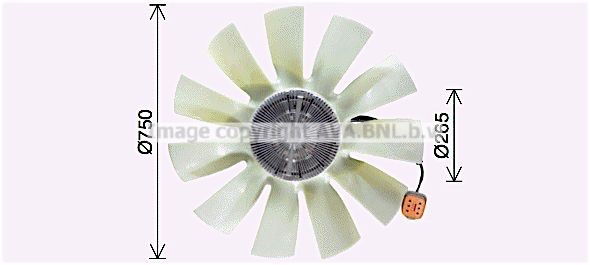 PRASCO SCF071 Fan, radiator 1776 552