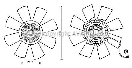 PRASCO D1: 236 mm Cooling Fan VLF067 buy
