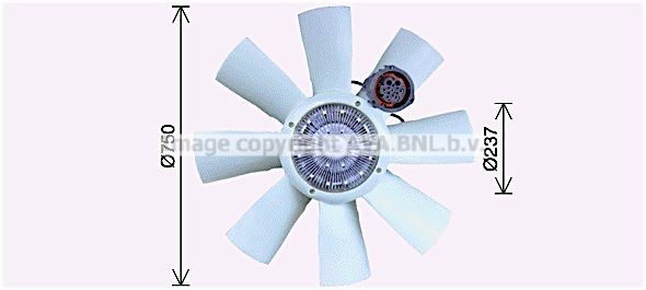 PRASCO VLF097 Fan, radiator 20981227