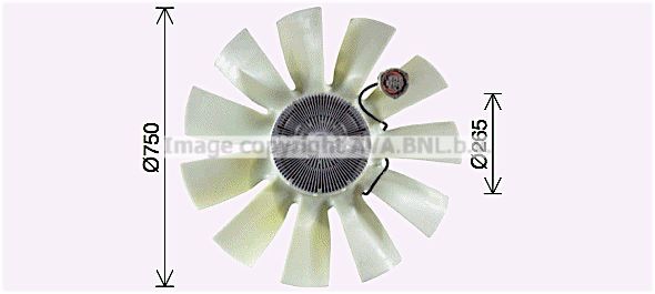 PRASCO VLF109 Fan, radiator 2076 5593