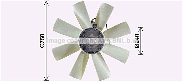 PRASCO VLF119 Fan, radiator 2045 024-0