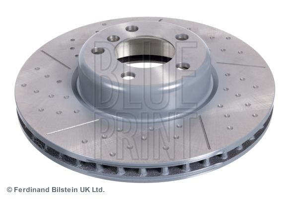 BLUE PRINT ADB114375 Brake disc Front Axle, 340x30mm, 5x120, slotted/perforated, internally vented, Coated, High-carbon