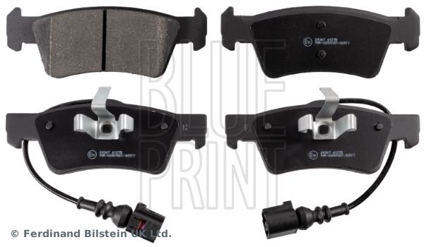 BLUE PRINT ADV184246 Brake pad set Rear Axle, incl. wear warning contact, with piston clip